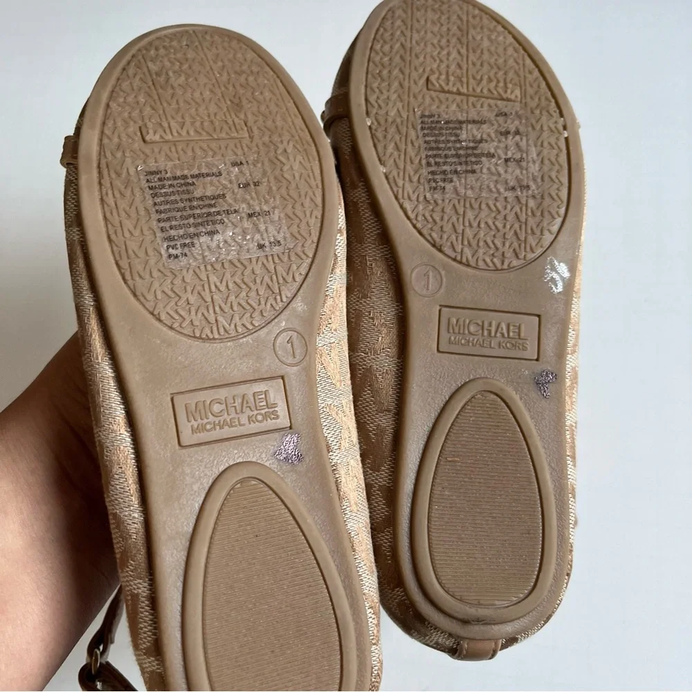 Michael Kors Tan Flats with Classic Design and Comfort